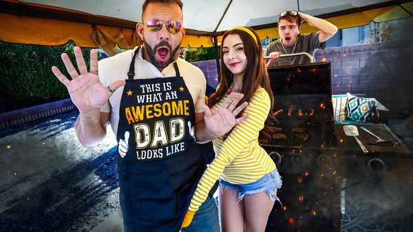 [FamilyStrokes] Serena Hill – “I’ll Drain Your Cock Before The BBQ” Serena Gets Marinated In Daddy’s White Sauce White Hair Porn